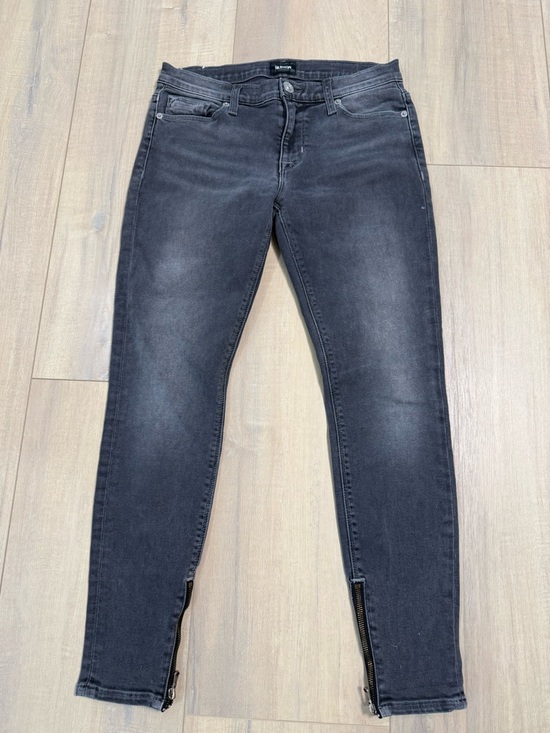 Hudson Jeans Denim - Hudson Jeans Black Washed Skinny Jeans with Ankle Zippers